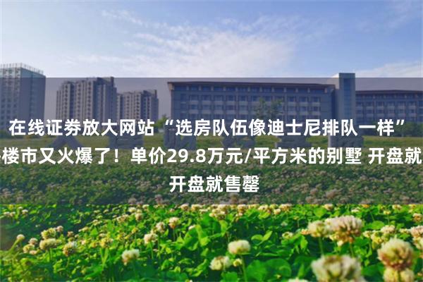 在线证劵放大网站 “选房队伍像迪士尼排队一样” 上海楼市又火爆了！单价29.8万元/平方米的别墅 开盘就售罄