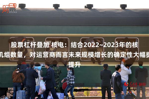 股票杠杆叠加 核电：结合2022~2023年的核电机组数量，对运营商而言未来规模增长的确定性大幅提升