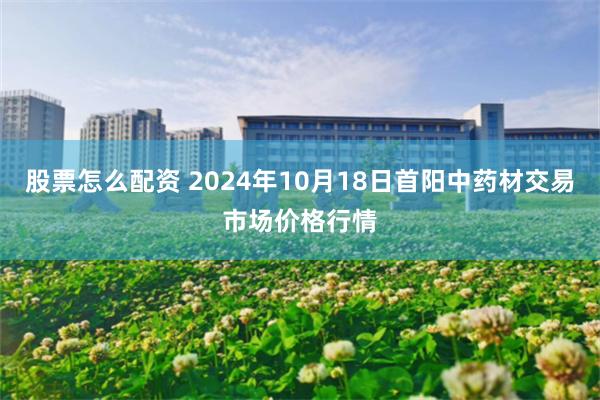 股票怎么配资 2024年10月18日首阳中药材交易市场价格行情