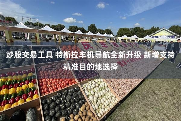 炒股交易工具 特斯拉车机导航全新升级 新增支持精准目的地选择