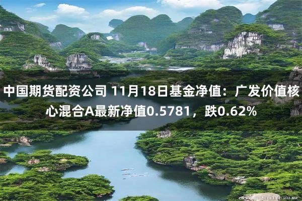 中国期货配资公司 11月18日基金净值：广发价值核心混合A最新净值0.5781，跌0.62%