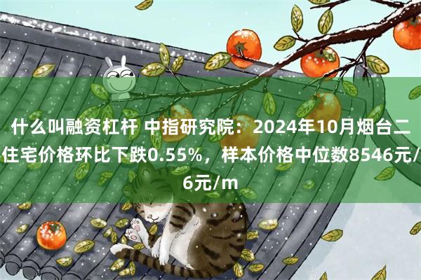 什么叫融资杠杆 中指研究院：2024年10月烟台二手住宅价格环比下跌0.55%，样本价格中位数8546元/m